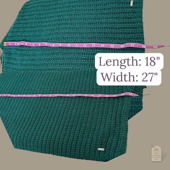 Hollister Green Chunky Knit Cropped Sweater | Women’s Small - Picture 7 of 8